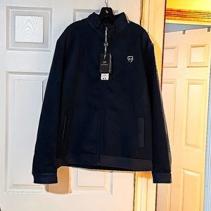 A Drk Blue Leather Jacket